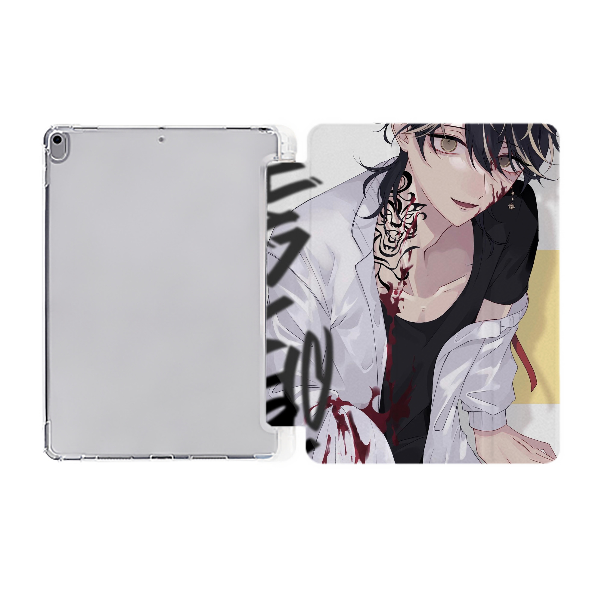 （画像用） 東京リベンジャーズ Tokyo Revengers IPad ケース ペン収納付き 三つ折りスタンド PUレザー×シリコン 対応機種9.5/10.5/10.9インチ